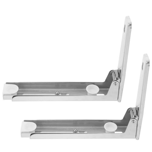 HIAKDOFT Soporte Extensible de Pared para Microondas de Acero Inoxidable Estante y Resistente para Cocina Marco de Almacenaje para Horno y Microondas