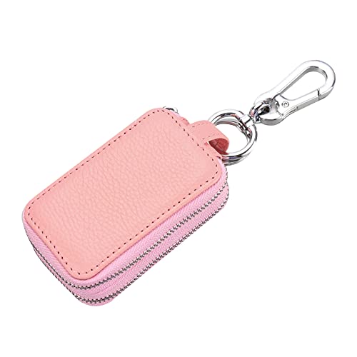 Herbests Llavero para Control Remoto de Coche, Llavero de Cuero de PU Estuche de Cartera con Cremallera Cartera de Cuero Organizador de Cartera Organizador de Llaves para Hombres y Mujeres, 9x4x5cm Cover