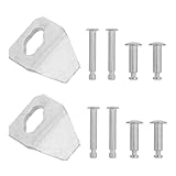 GANAZONO 2 Sets Screen Door Closer Replacement Bracket Kit with Short Grooved Iron Plate for Door Closer