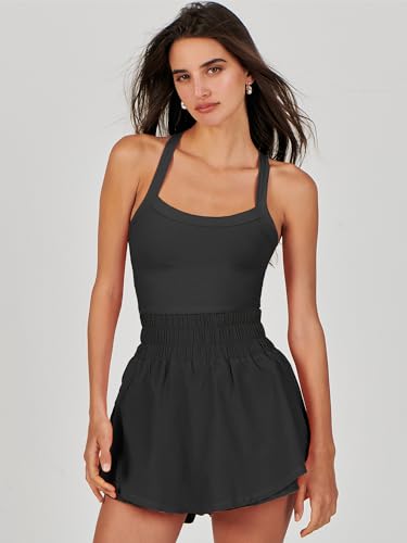 ANRABESS Womens Mini Tennis Dresses Skort Summer Sleeveless One Piece Workout Romper Dress with Shorts Athletic 2025 Outfit2