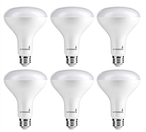 Hyperikon BR30 LED Bulb Dimmable, 9W=65W Wide Flood, E26 Base, UL, Energy Star, Warm White, 6 Pack