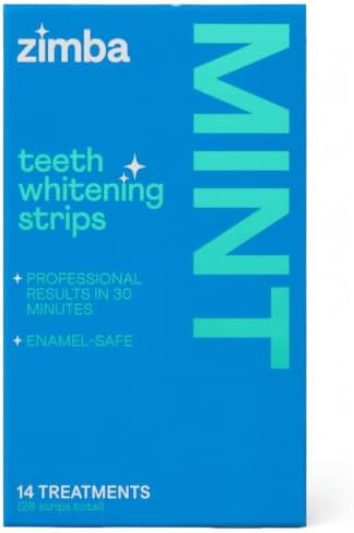 Zimba Teeth Whitening Strips Vegan Whitening Strip Enamel Safe Te...