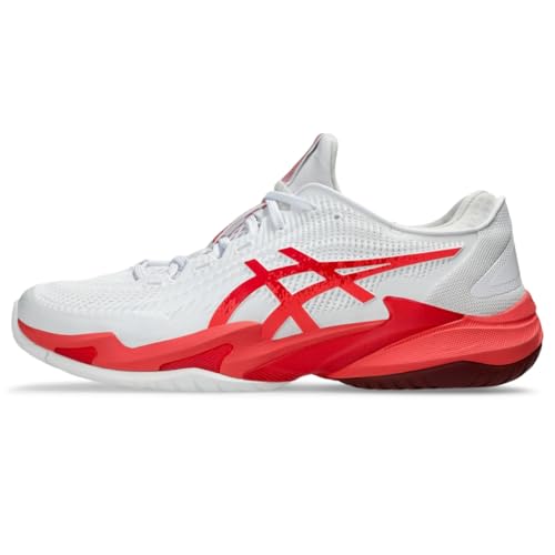 ASICS Men's Court FlyteFoam 3 Novak Tennis Shoes, 14, White/Electric