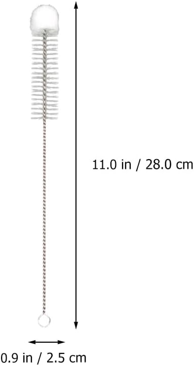 GLEAVI Test Tube Cleaning Brushes Set with Soft Nylon Tips 11.02 Inch Tube Cleaner for Flasks Bottles Mason Jars Humidifiers 5 Pieces