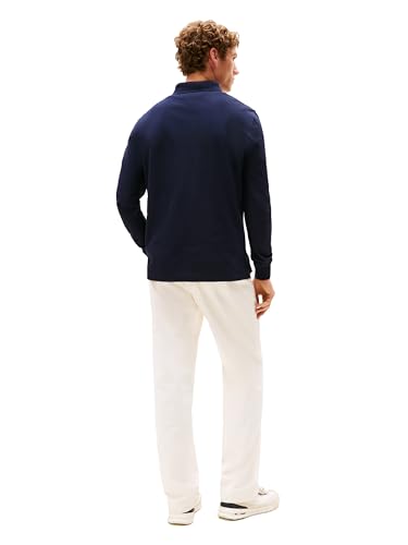 Tommy Hilfiger mens Long Sleeve Polo Shirts in Regular Fit With Stretch and Organic Pique Cotton4