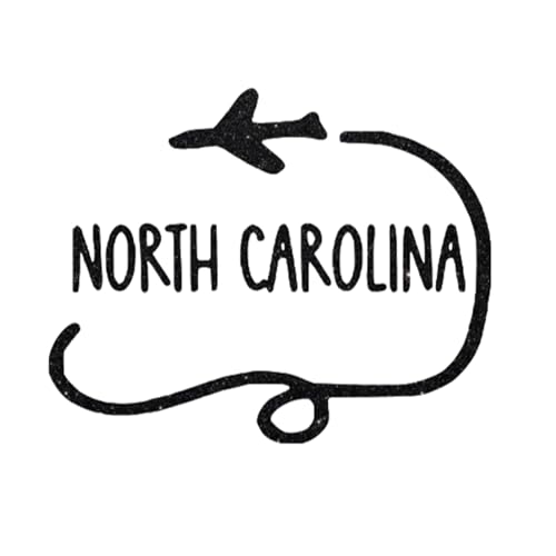 Bleacher Spirit North Carolina Iron On Transfer for Shirts, Black Glitter