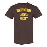 UGP Campus Apparel AS1092 - Western Michigan Broncos Arch Logo Hockey T-Shirt - Large - Dark Chocolate