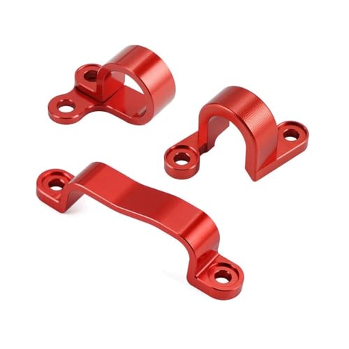 Jxngery Rear Brake Line Hose Clamp Holder for Honda for CRF250R 2010-2013 for CRF450R 2002-2012 for CRF450X 2005-2009 2012-2017 Crf450X Red Colour Aluminum Material