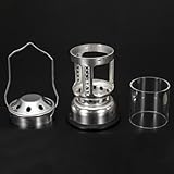 ZYNCUE Aluminum Alloy & Glass Tealight Holder for Camping, Garden, Wedding, and Home Decor C 11 cm Tall, 110 g