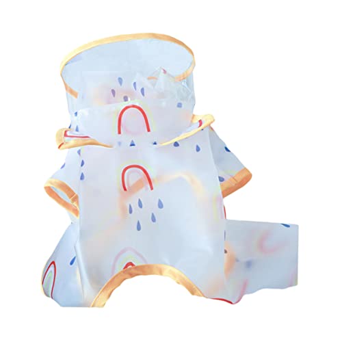 BESPORTBLE 愛犬レインコート 大型犬用の犬の衣装 ペット 大型犬用ハーネス 犬のレインコート コーギー 犬服 耐摩耗犬用ポンチョ 犬の防水コート 犬防水フード付き ポリエステル Yellow