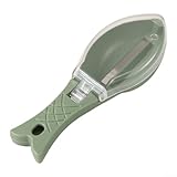 Fischschuppenschaber mit Spritzschutzdeckel zum Schutz von Händen und Küchenoberflächen vor Fischschuppen, verbessert die einfache Fischzubereitung (Nordic Green)