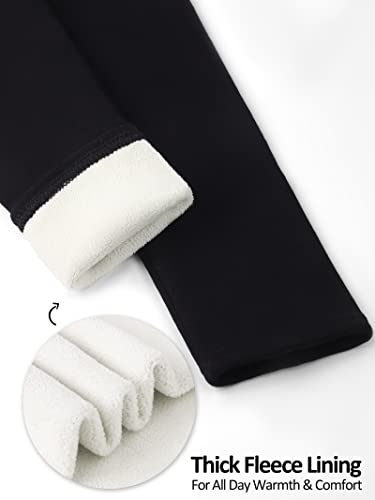 Resinta 3 Packs Girls Winter Cotton Fleece Lined Leggings Thick Thermal Pants Tights Full Length Warm Clothes for Kids4