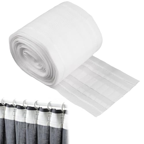 Universal Cinta Para Cortinas Blancas, 3 M X 8,5 Cm Cinta De Cortina Fruncida Para Planchar, Cintas Fruncidora Para Coser, De Poliéster, Cintas De Cortinas Para Coser