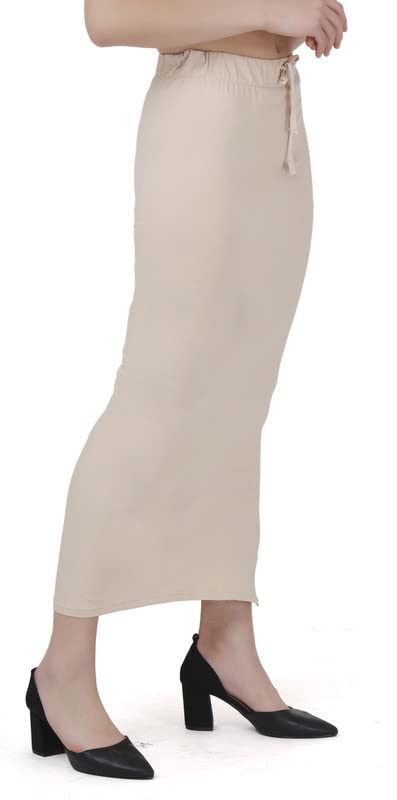 Image of Lycra Blend Cotton Saree Shapewear Petticoat for Women and Girls, Skirts Shapewear Dress for Saree