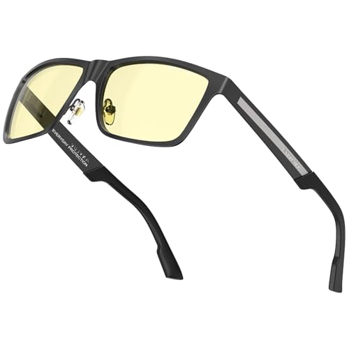 ANYLUV Blue Light Glasses for Men Stylish Anti Eyestrain Lightwight Metal Frame Blue Light Blocking Glasses