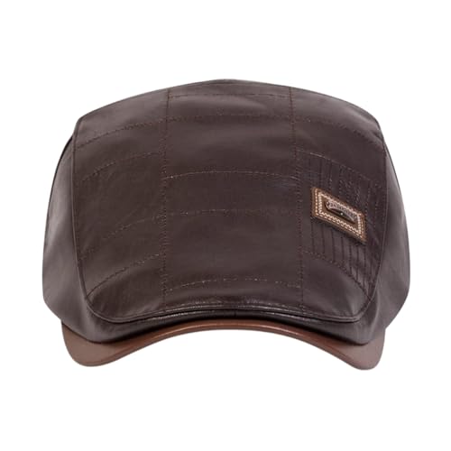 Boina Italiana Masculina em Couro Sintético Clássico Confortável e Elegante para Todas as Ocasiões C