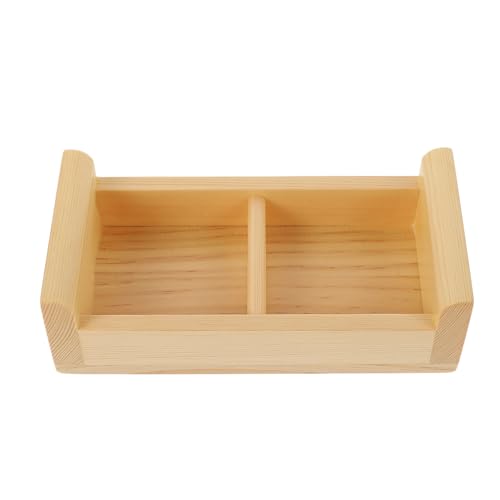 Plato rectangular divisor para sashimi de madera miniatura 1
