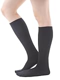 [haoa] くつしたぁ ハイソックス 綿 黒 日本製 オーガニックコットン レディース靴下 膝下ソックス22〜24cm