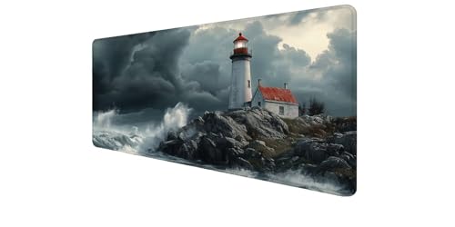 Tapis de souris grand format imperméable avec bords cousus renforcés