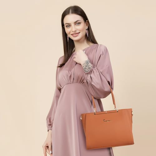Image of Lady Quinton structured handbag with gold-tone hardware, dual handles, and detachable strap