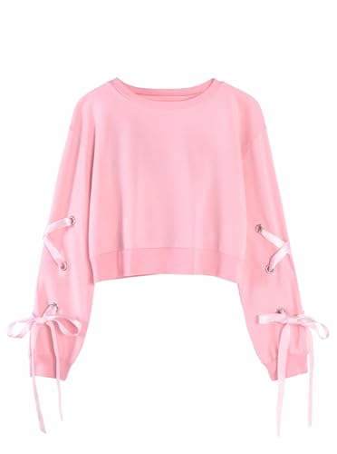 Women's Lace-Up Detail Sweatshirt