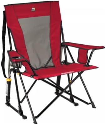 Generic Outdoor Rocker Camping Chair - Red/Black