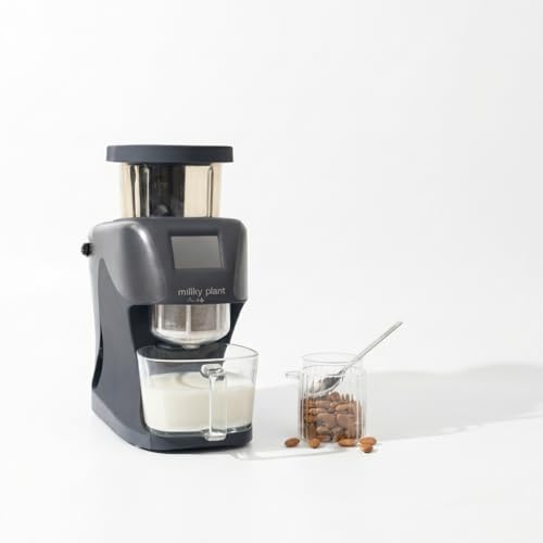 Milky Plant Plus Plant Milk Maker Machine Hot and Cold Fresh Oat Almond Soy Milk in 3 Minutes No Soaking Required Self-Cleaning 1 Litre Hot and Cold (Space Grey)