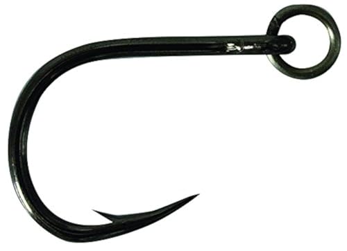 Hameçon Mustad Hoodlum 5X forgé ultra robuste avec anneau brisé pour pêche au gros en mer