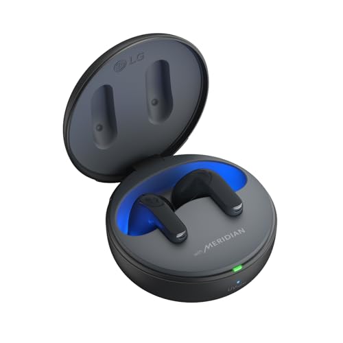 LG Tone Free DT80Q Écouteurs Bluetooth Intra-Auriculaires avec Son Dolby Atmos, Technologie MEDIRIAN, ANC (Réduction sonore Active) et UVnano - Noir
