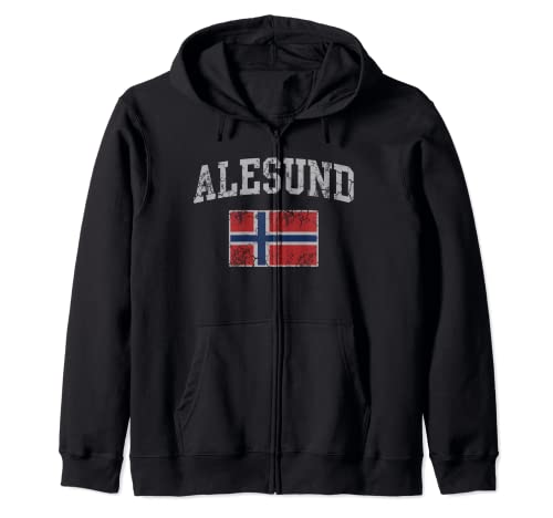 Alesund Noruega Bandera Norge Noruega Hombres Mujeres Niños Familia Sudadera con Capucha