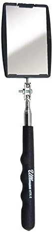 Ullman Devices HTK-2 Rectangular Inspection Mirror - Swivel Free Telescopic Mirror with Quick Release Tab, Stainless Steel Handle