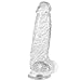 Produktbild Realistischer Anal Jelly Dildo Dick Sexspielzeug für Frauen und Männer, 20 cm Klarer Dildo mit Saugnapf Transparenter kleiner Penis für Anfänger Extrem Sex