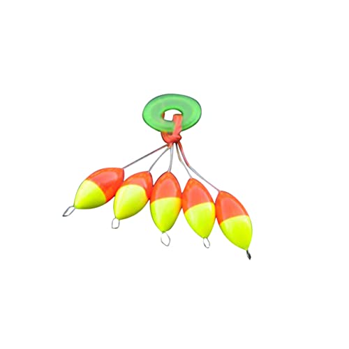 5pcs Colorful Elliptical Fishing Lure Floater Kit Size Fishing Crappie Pike Perch Carp Bass