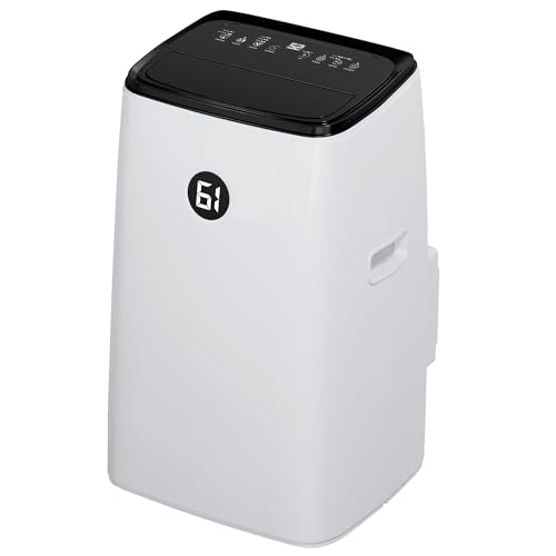 DOMANKI Climatiseur Mobile 12000 BTU pour 42m², 3-en-1 Silencieux (49dB), Refroidisseur, Déshumidificateur et Ventilateur avec Tuyau d'Évacuation