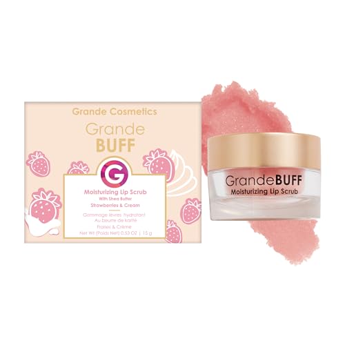 Grande Cosmetics GrandeBUFF Moisturizing Lip Scrub with Mango Butter & Shea Butter - for Smoother...
