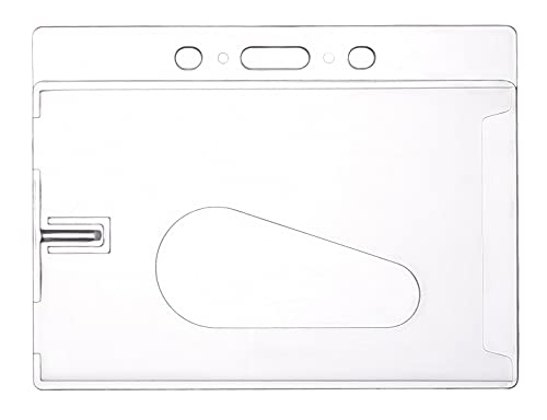 Étui de protection, en plastique rigide, transparent, ouverture par le pouce, pour cartes d'identité, cartes de crédit, et bien d’autres Cover