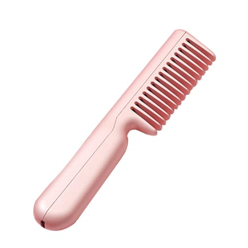 Brosse lissante et peigne électrique USB rose Beaupretty mini format
