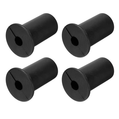 4 PCS Cable Grommet, Cable Wall Grommet, Grommet Kit, Wall Grommets, Silicone Cable Grommet Wall Grommet, Cable Feed Through Bushing Compatible with Cable Router Adapter (Black)