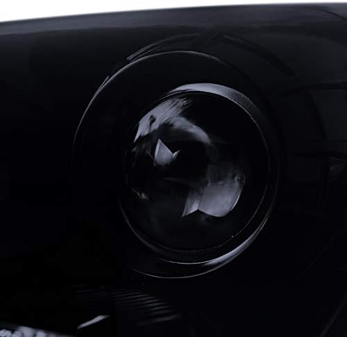 Smoke Lens Black Bezel Housing DRL LED Light Strip Projector Headlights Made For and Compatible With Genesis 2 Door 2Dr Coupe 2010-2012