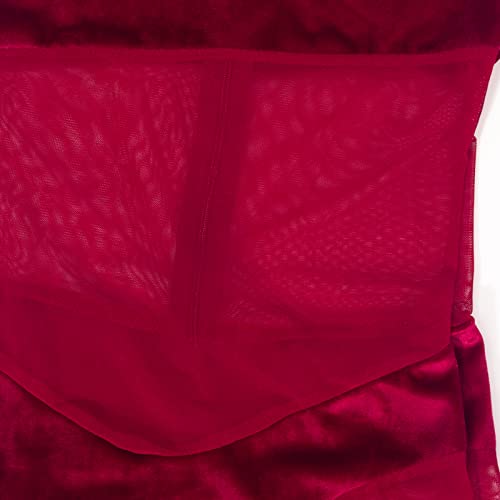 Sedmoda Women's Sexy See Through Velvet Jumpsuit Long Sleeve Sheer Mesh Patchwork Bodycon Club Party Rompers #TOP5