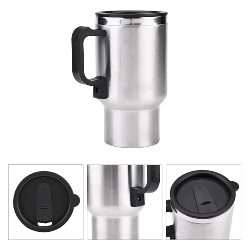 wasserkocher auto 12v,Wasserer Für Auto,Wasserer 12 Volt Auto,Auto Wasserer,12V 450Ml Elektro Reise Heizbecher Reisekel AEdelstahl Im Auto Reisewasserer Kaffee Tee Autotasse Becher nkbecher