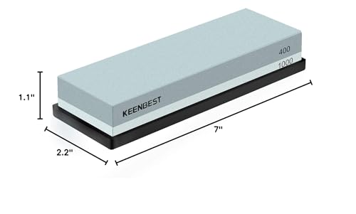 Keenbest GREEN Actual Grit Premium Material Sharpening Stone 2 Side 400 1000 Whetstone Set Kitchen Knife Sharpener Stone Wet Stones thumb #8