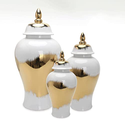 Ceramic Jars,Tea Jar,Chinese Style Storage Jars,Vases Luxury Vase Ceramic Ginger Jar Living Room Porcelain Vintage Shelf Decoration, Modern Decorative Items Rustic Large Table Mantel Farmhouse Decorat #TOP2