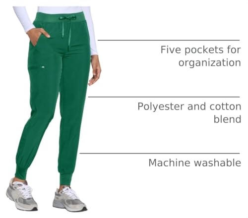 Image of COZYFIT Womens Scrub Pants - Soft Stretch Yoga Style with 5 Pockets, Slim Fit Jogger Scrubs Pants for Women