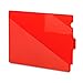 Smead 61960 Out Guides with Diagonal-Cut Pockets, Poly, Letter, Red (Box of 50)