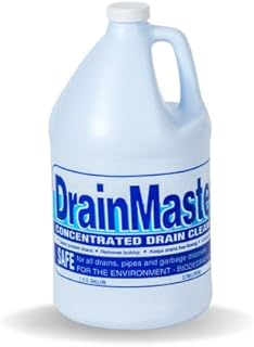 DrainMaster Commercial Drain and Grease Trap Cleaner/Concentrated Enzyme Drain Cleaner/Organic Liquid Bacteria For Plumbing Lines (1-Gallon)