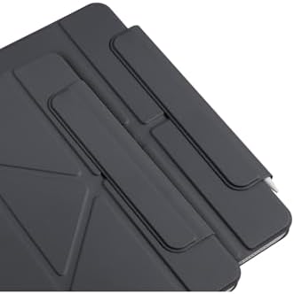 m.tk moveteck Samsung Galaxy Tab S9 FE Plus 12.4 inç ile Uyumlu Manyetik Kalem Kilit Yuvalı Slim Magic Kapak, Gri - Görsel 7