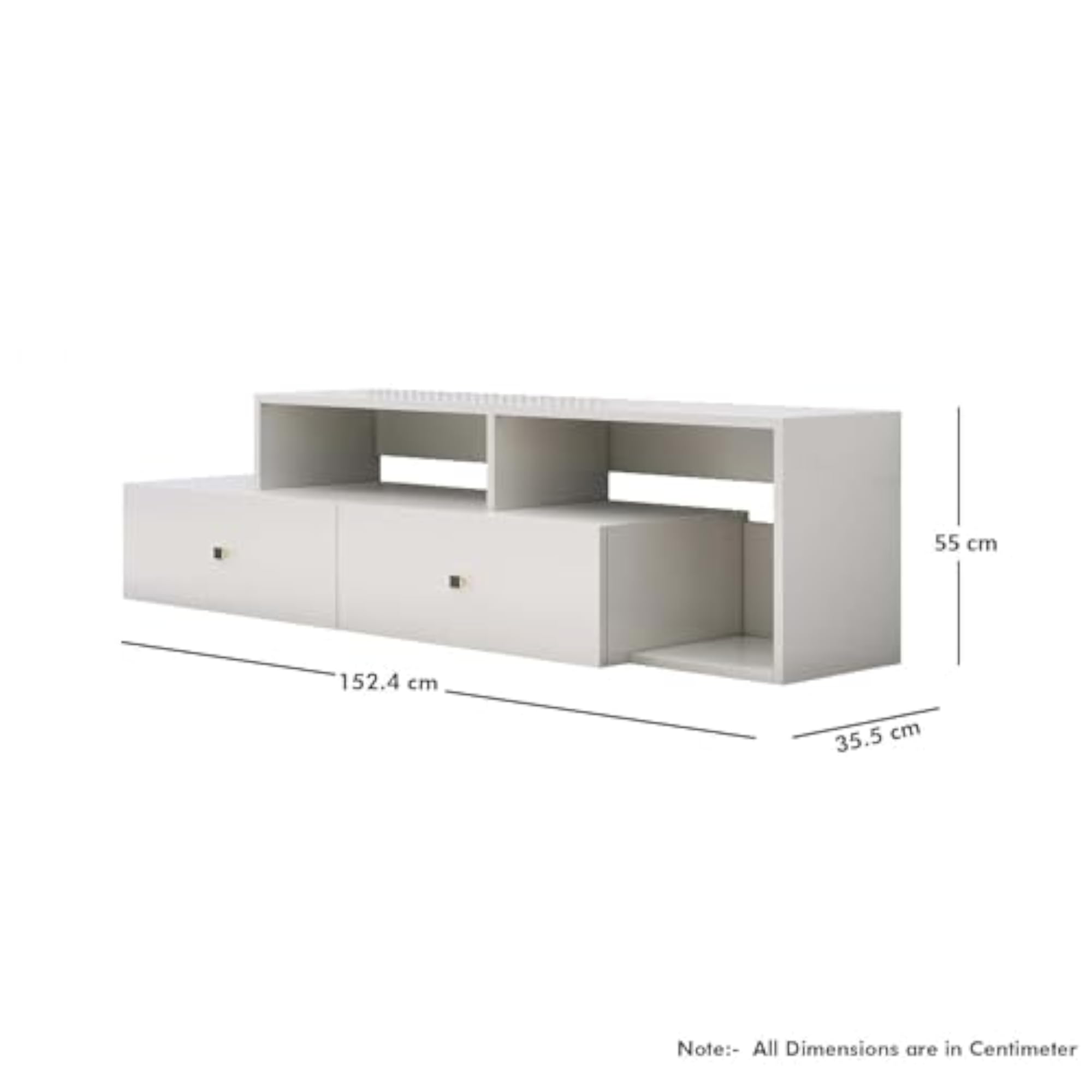 Modern Engineered Wood TV Unit for Living Room, 60 Inch