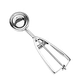 Bellemain 1/4 Cup Stainless Steel Cookie Dough Scooper and Ice Cream Scoop/Melon Baller with Food Release Blade