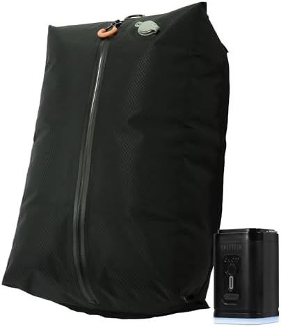 （00:30時点） 【現役客室乗務員監修】トラベルポーチ 日本企業企画 圧縮ポーチ メンズポーチ 旅行用圧縮袋 スタッフバッグ 出張 吸引機 衣類収納 吊り下げ 1袋 電動ポンプ付き